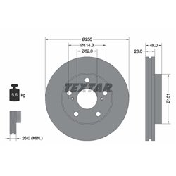 Tarcze Textar - TEX92077600