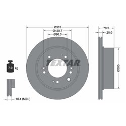 Tarcze Textar - TEX92205000