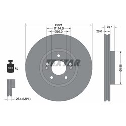 Tarcze Textar - TEX92166005