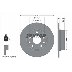 Tarcze Textar - TEX92337703