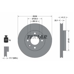 Tarcze Textar PRO - TEX92036203