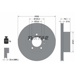 Tarcze Textar PRO - TEX92042203