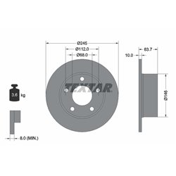 Tarcze Textar PRO - TEX92057503
