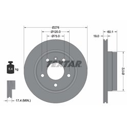 Tarcze Textar PRO - TEX92072403