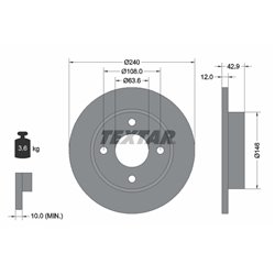 Tarcze Textar PRO - TEX92075303