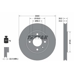 Tarcze Textar PRO - TEX92078603