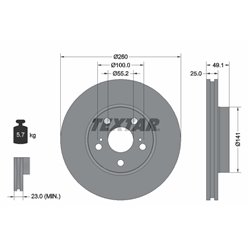 Tarcze Textar PRO - TEX92096903