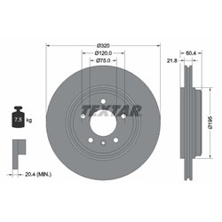 Tarcze Textar PRO - TEX92107003