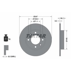 Tarcze Textar PRO - TEX92111703