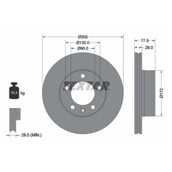 Tarcze Textar PRO - TEX92115903