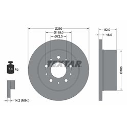 Tarcze Textar PRO - TEX92116103