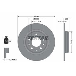Tarcze Textar PRO - TEX92125603