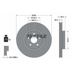 Tarcze Textar PRO - TEX92135603