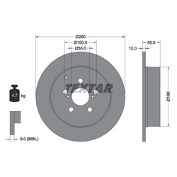Tarcze Textar PRO - TEX92135703