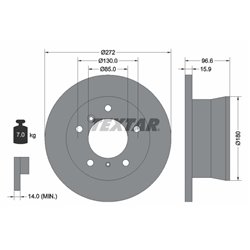 Tarcze Textar PRO - TEX92137603