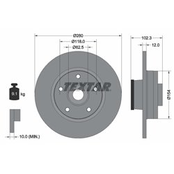 Tarcze Textar PRO - TEX92153703