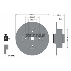 Tarcze Textar PRO - TEX92154403