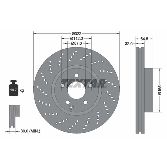 Tarcze Textar PRO - TEX92163403