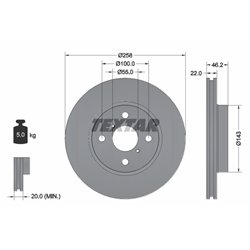 Tarcze Textar PRO - TEX92164203