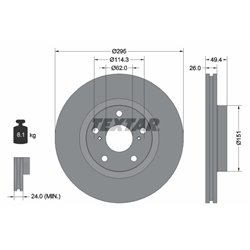 Tarcze Textar PRO - TEX92168003