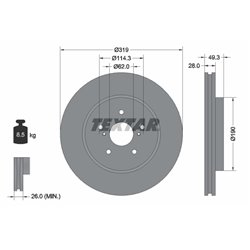 Tarcze Textar PRO - TEX92171503
