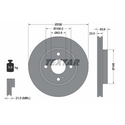 Tarcze Textar PRO - TEX92176003