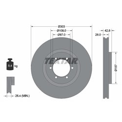 Tarcze Textar PRO - TEX92180003