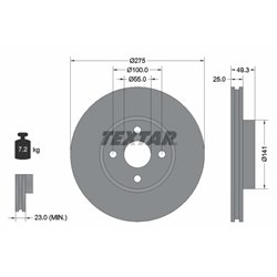 Tarcze Textar PRO - TEX92180303