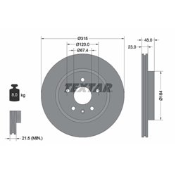 Tarcze Textar PRO - TEX92187303