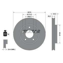 Tarcze Textar PRO - TEX92198203