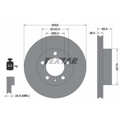 Tarcze Textar PRO - TEX92228603
