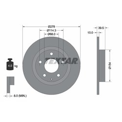 Tarcze Textar PRO - TEX92254703