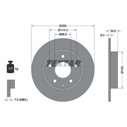 Tarcze Textar PRO - TEX92267703