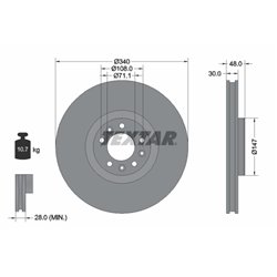 Tarcze Textar PRO - TEX92256003