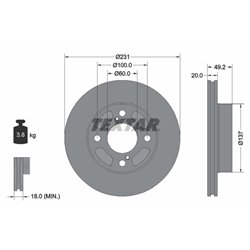 Tarcze Textar PRO - TEX92314003