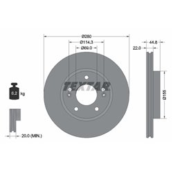 Tarcze Textar PRO - TEX92314703