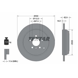 Tarcze Textar PRO - TEX92150803
