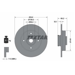 Tarcze Textar PRO - TEX92305403