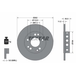 Tarcze Textar PRO - TEX92027403