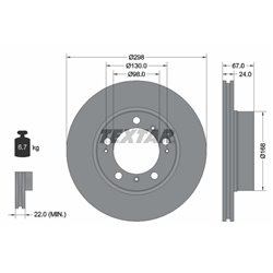 Tarcze Textar PRO - TEX92088803