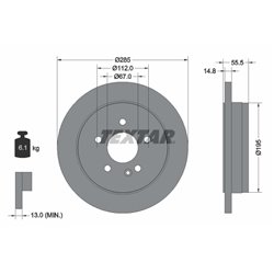 Tarcze Textar PRO - TEX92090003