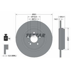 Tarcze Textar PRO - TEX92103303