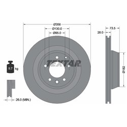 Tarcze Textar PRO - TEX92151403