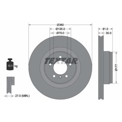 Tarcze Textar PRO - TEX92178403