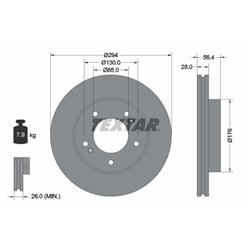 Tarcze Textar PRO - TEX92203203