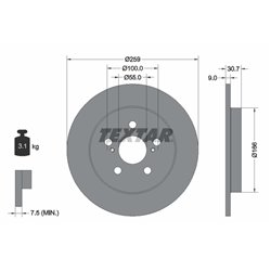 Tarcze Textar PRO - TEX92224003
