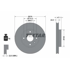 Tarcze Textar PRO - TEX92227303