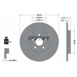 Tarcze Textar PRO - TEX92228303