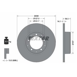 Tarcze Textar PRO - TEX92230503