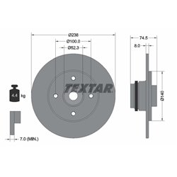 Tarcze Textar PRO - TEX92231703